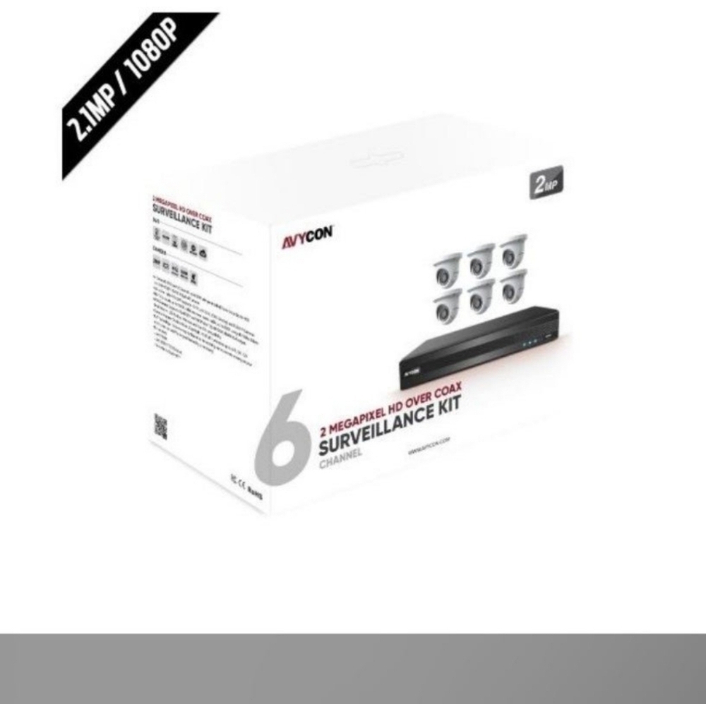8-CHANNEL DVR WITH 2TB HDD & SIX 2MP OUTDOOR EYEBALL CAMERAS